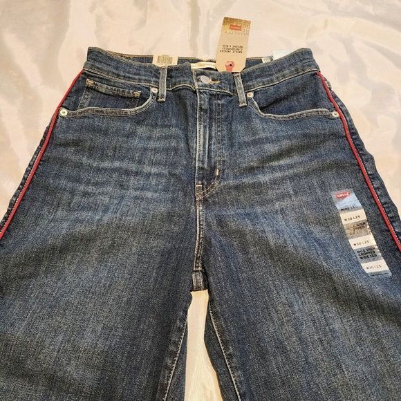 Levis Mile High Cropped Wide Leg NWT Classic High Waist Great Fit Size 30x25 - Picture 3 of 7